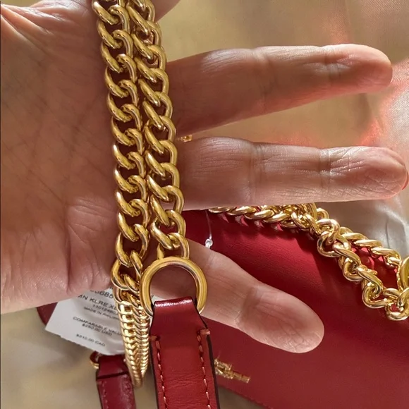 ❤️Coach NWT True Red Mini Klare Crossbody Bag with Gold Chain Strap &Hardware - Picture 9 of 9